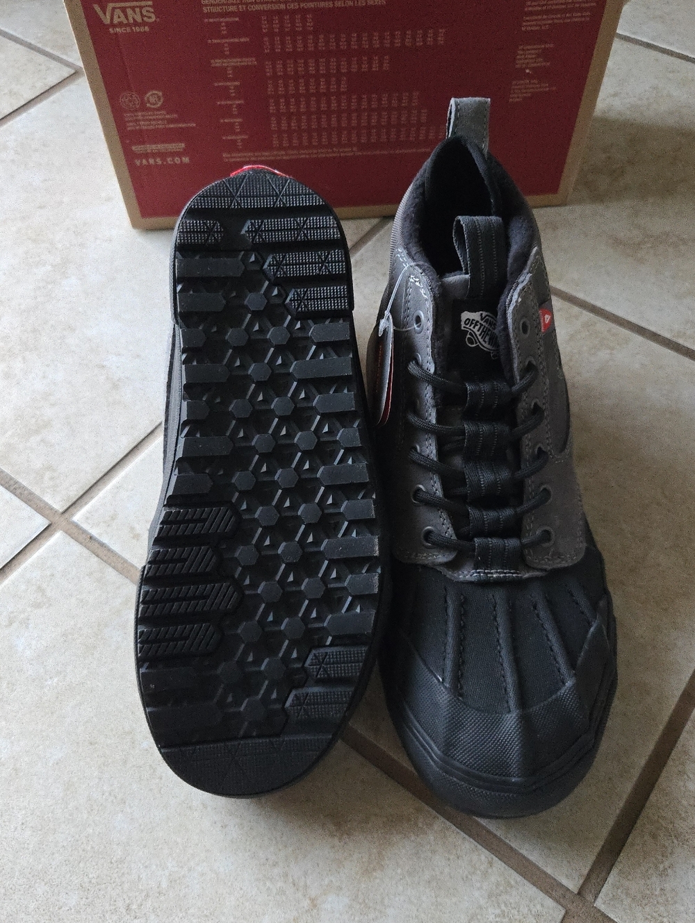 Vans Sk8 Hi Del Pato Women size 8.5 Grey and Black Primaloft 052026 - Picture 4 of 7